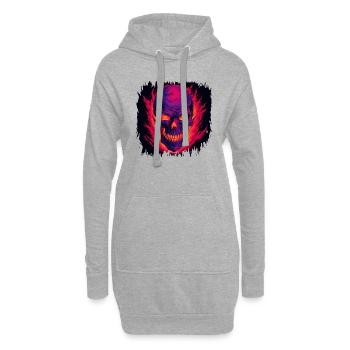 adult clothing fingers bday geek - Hoodie-Kleid - Grau meliert - Vorne