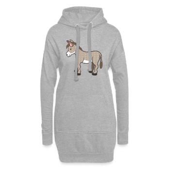 Esel - Hoodie-Kleid - Grau meliert - Vorne