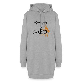 j peux pas j ai dance - Sweat-shirt à capuche long Femme - gris chiné - Devant