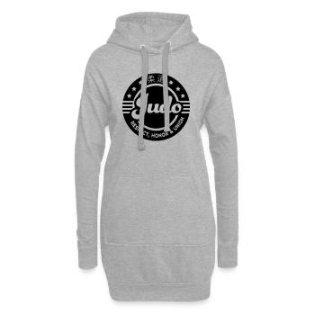 judo - Sweat-shirt à capuche long Femme - gris chiné - Devant