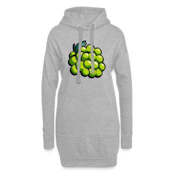 Cépages - Sweat-shirt à capuche long Femme - gris chiné - Devant