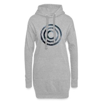 ESPACE CERCLES GRUNGE CERCLES - Sweat-shirt à capuche long Femme - gris chiné - Devant