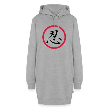 Force endurant shinobi - Sweat-shirt à capuche long Femme - gris chiné - Devant