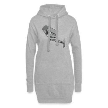 Caméra de sécurité - Sweat-shirt à capuche long Femme - gris chiné - Devant