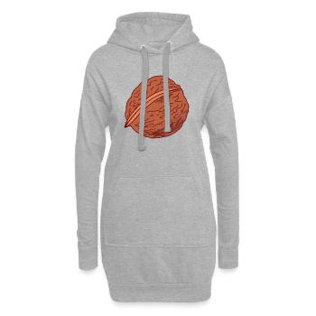 walnuts walnuss veggie gemuese fruits6 - Hoodie-Kleid - Grau meliert - Vorne