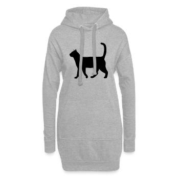 Poussins chat chats chat chats - Sweat-shirt à capuche long Femme - gris chiné - Devant