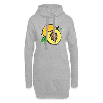 apricots aprikose veggie gemuese fruits8 - Hoodie-Kleid - Grau meliert - Vorne