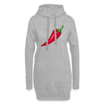 paprika chilli chili pepper citrus veggie gemuese - Hoodie-Kleid - Grau meliert - Vorne