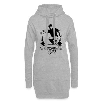 Petanque FLEX SHIELD - Hoodie-Kleid - Grau meliert - Vorne
