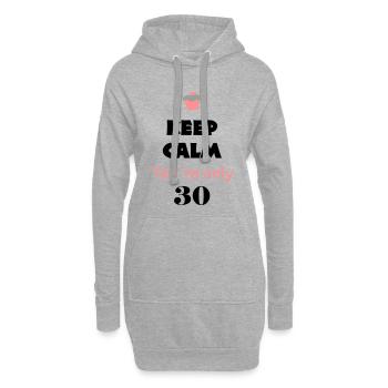 geburtstag 30 - Hoodie-Kleid - Grau meliert - Vorne