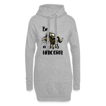 Be A Unicorn Pferd - Hoodie-Kleid - Grau meliert - Vorne