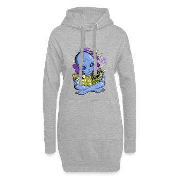 Alien - Croyez en vous - Sweat-shirt à capuche long Femme - gris chiné - Devant