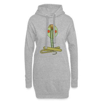 Serpent - Sweat-shirt à capuche long Femme - gris chiné - Devant