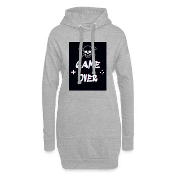 Game Over - Hoodie-Kleid - Grau meliert - Vorne