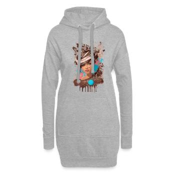 Sweet Lady - Hoodie-Kleid - Grau meliert - Vorne