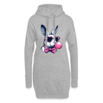 SSW31 Bunny mit Kaugummi - Hoodie-Kleid - Grau meliert - Vorne