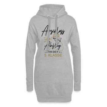Grundschule Abschluss 2026 - Hoodie-Kleid - Grau meliert - Vorne