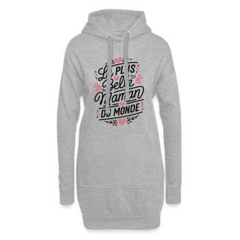 La plus belle Maman du Monde - Sweat-shirt à capuche long Femme - gris chiné - Devant