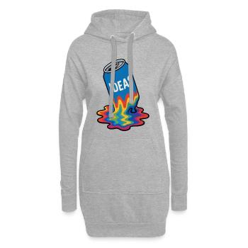 Ideen Schmelzende Regenbogendose - Hoodie-Kleid - Grau meliert - Vorne
