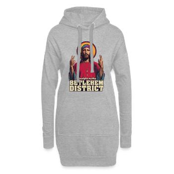 Bethlehem District Peace Sign - Hoodie-Kleid - Grau meliert - Vorne