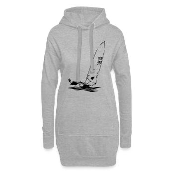 ILCA Laser Segeljolle Segelboot Regatta Segelsport - Hoodie-Kleid - Grau meliert - Vorne