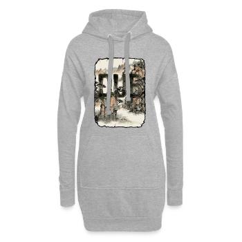 Dub Asian Reggae - Hoodie-Kleid - Grau meliert - Vorne