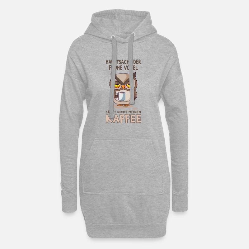 Morgenmuffel - Hoodie-Kleid - Grau meliert