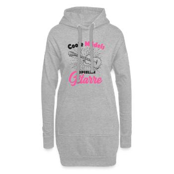 Gitarre - Hoodie-Kleid - Grau meliert - Vorne
