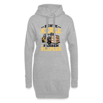 Staplerfahrer - Hoodie-Kleid - Grau meliert - Vorne