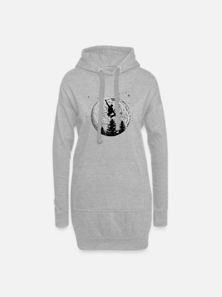 Skateboard - Hoodie-Kleid - Grau meliert