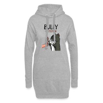 American Bully Mom Chiens Maman - Sweat-shirt à capuche long Femme - gris chiné - Devant