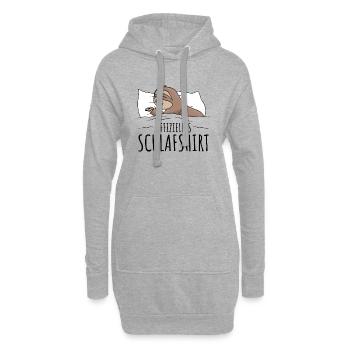 Faultier - Hoodie-Kleid - Grau meliert - Vorne