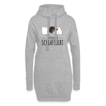 Australian Shepherd - Hoodie-Kleid - Grau meliert - Vorne