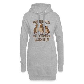Wachtel - Hoodie-Kleid - Grau meliert - Vorne