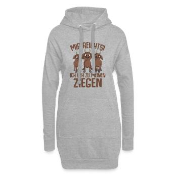 Ziege - Hoodie-Kleid - Grau meliert - Vorne