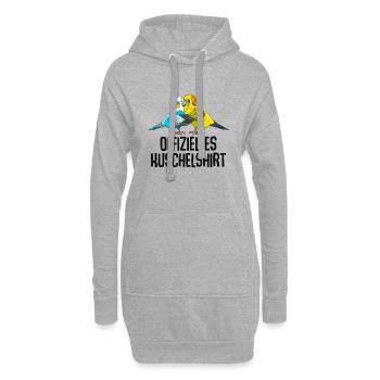 Wellensittich - Hoodie-Kleid - Grau meliert - Vorne