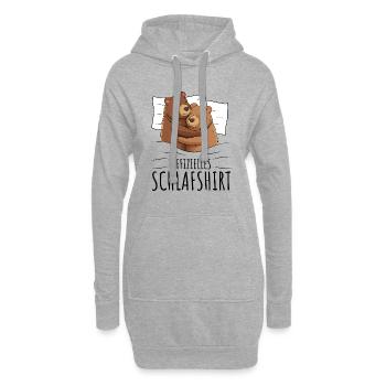 Bär Braunbär - Hoodie-Kleid - Grau meliert - Vorne
