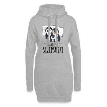 Pingouin - Sweat-shirt à capuche long Femme - gris chiné - Devant
