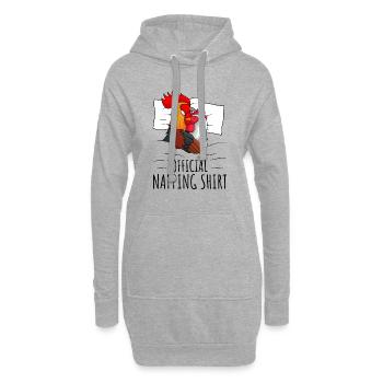 Hühner - Hoodie-Kleid - Grau meliert - Vorne