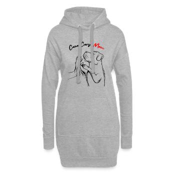 Cane Corso Mama - Sweat-shirt à capuche long Femme - gris chiné - Devant