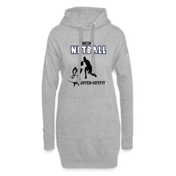 Netball Spieler Ostern Netballer Oster Geschenk - Hoodie-Kleid - Grau meliert - Vorne
