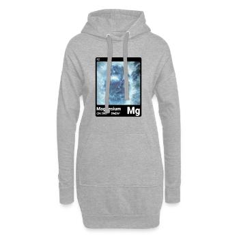 Élément du tableau périodique Magnésium (mg) 012 - Sweat-shirt à capuche long Femme - gris chiné - Devant