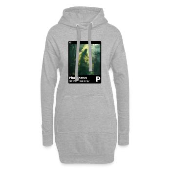 Periodensystemelement Phosphor (P) 015 - Hoodie-Kleid - Grau meliert - Vorne