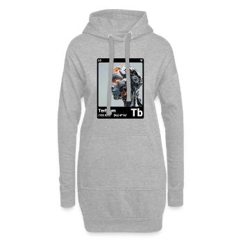 AI am Terbium (bk) - Hoodie-Kleid - Grau meliert - Vorne