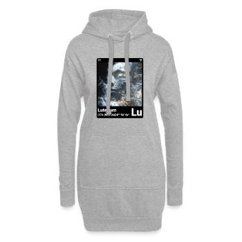 AI am Lutetium (bk) - Hoodie-Kleid - Grau meliert - Vorne