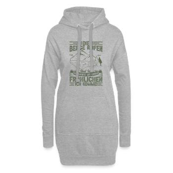 Trekking Bergsteigen Outdoor Berge Wandern - Hoodie-Kleid - Grau meliert - Vorne
