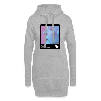 AI am Radon (bk) mode périodique style nerd - Sweat-shirt à capuche long Femme - gris chiné - Devant