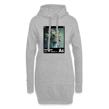 AI am Actinium (bk) fashion periodictable style - Hoodie-Kleid - Grau meliert - Vorne