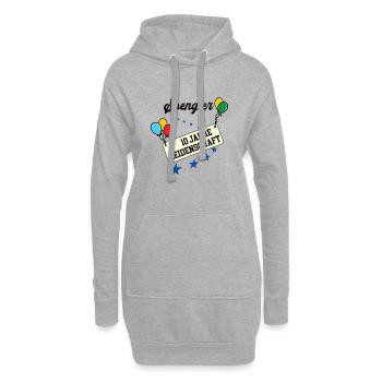 Spengler Jubiläum 10 Jahre 10. jähriges Jubi 10th - Hoodie-Kleid - Grau meliert - Vorne