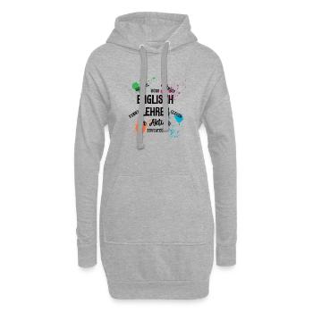 Englisch Lehrer in Aktion Englischlehrer Teacher - Hoodie-Kleid - Grau meliert - Vorne